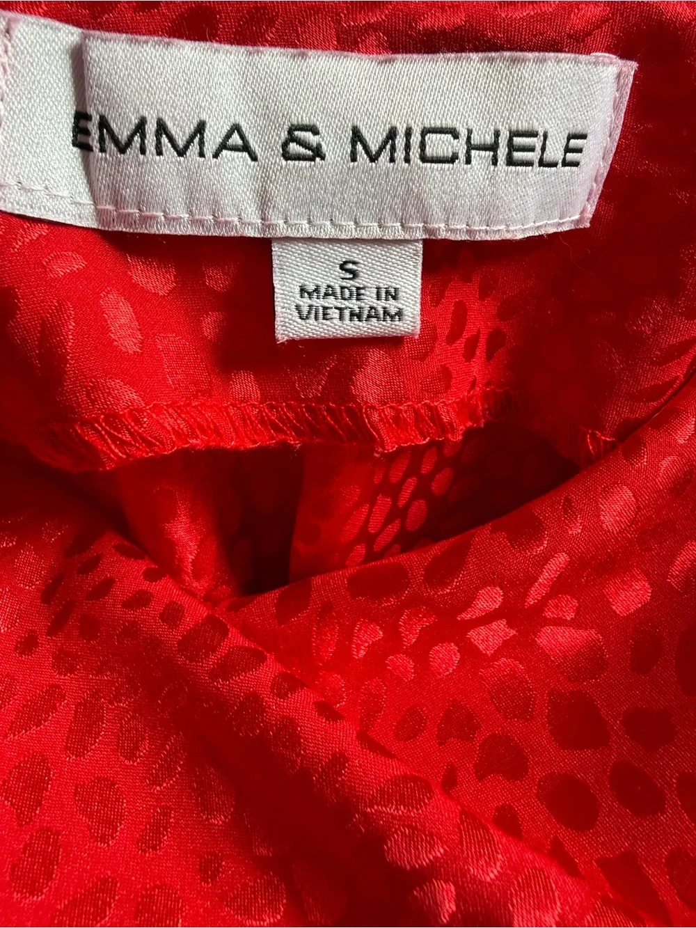 Emma & Michele Red Satin Slip Dress - Picture 4 of 4